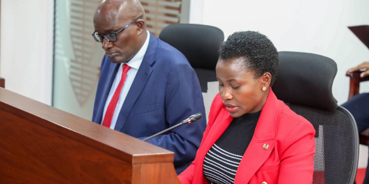 MSME PS Susan Mang’eni appearing before the Members of the National Assembly Committee on Trade, Industry and Cooperatives on July 10, 2025. PHOTO/Parliament. NYOTA