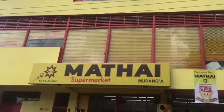 Mathai Supermarket Branch In Murang’a County. Photo/Ugc. A Photo Collage Of Businessman Victor Maina And The Otc Building In Nairobi Cbd. Photo/Ugc/Bungoma Line Shuttle.