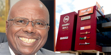 Bia Tosha Founder And Kiambu Mall Chairman Peter Burugu (Left) Pictured With A Choppies Executive After A Past Function At The Mall. Photo/ Kamau Maichuhie.