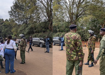 Police Deployed as Alliance Girls Alumni Stage Protest on July 10, 2025 PHOTO/Sarah Kimani