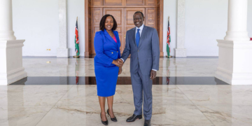 President William Ruto With Principal Secretary Teresia Mbaika At State House On April 23, 2024. Photo/Mbaika Facebook. Kenya Airways