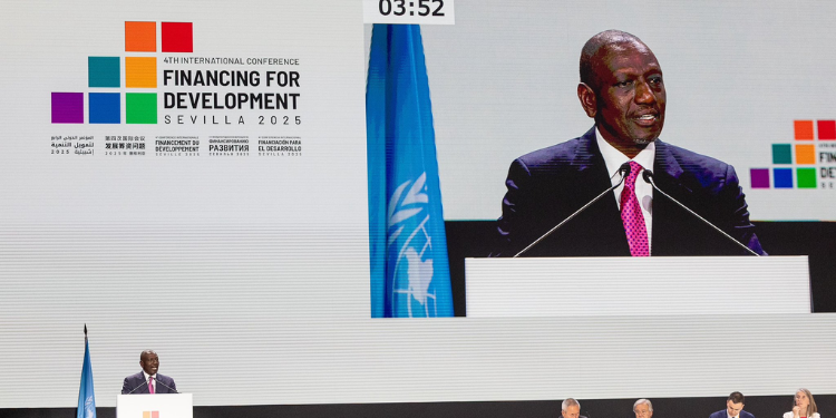 President William Ruto during the Fourth International Conference on Financing for Development in Seville, Spain. PHOTO/PCS
