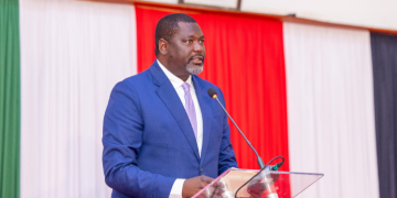 Public Service Cs Geoffrey Ruku Speaking During The Groundbreaking Ceremony Towards The Establishment Of The Global Center On Adaptation Dual Headquarters For Africa On July 8, 2025. Ruku X. Psc