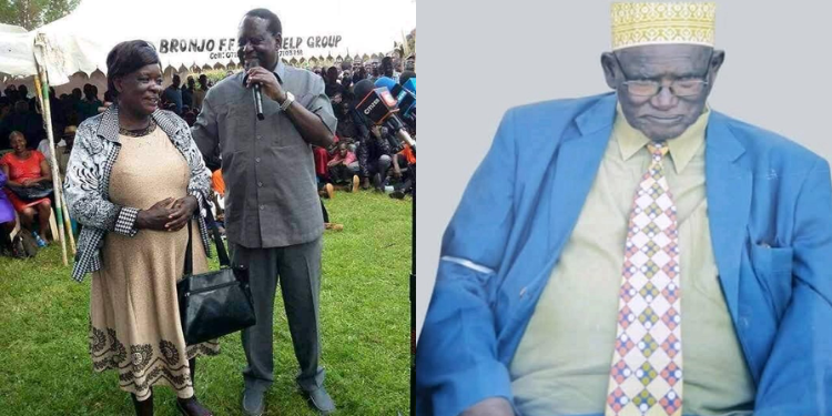 Odm Mourns Death Of Two Members, Including Raila’s Friend A Photo Collage Of Former Prime Minister Raila Odinga With Mama Everlyne Cheluget And Mzee Shadrack Arap Siele. Photo/Odm.