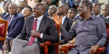 President William Ruto And Former Prime Minister Raila Odinga During The Signing Of An Mou To Foster Collaboration Between Odm And Uda On March 7, 2025. Photo/Pcs. John Mbadi