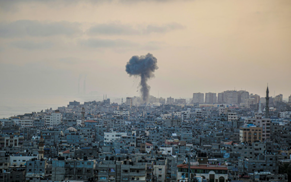 Smoke Rises Over Gaza Following An Israeli Airstrike In July 2025. Photograph: Mohammed Ibrahim/Unsplash