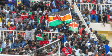 Kenyan Fans Watching The Harambee Stars' 2026 Fifa World Cup Qualifier Match Against Gabon At The Nyayo National Stadium. Photo/Michael Olunga