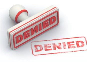 A Graphic Representation Of The Denied Stamp On Document.