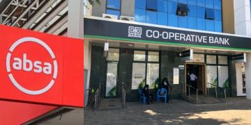 Absa Bank Logo (Left) And Corporative Bank (Right).