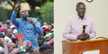A Collage Of Majority Leader Kimani Ichung’wah (Left) And Former Chief Justice David Maraga (Right).