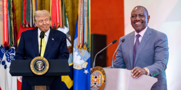 A Photo Collage Of Us President Donald Trump And William Ruto Photo/White House/Pcs