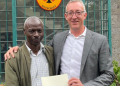 A Photo Of Kenyan Gardener Bwana Hesbon Imbwaka And German Ambassador To Kenya, Sebastian Groth Photo/ Sebastian Groth