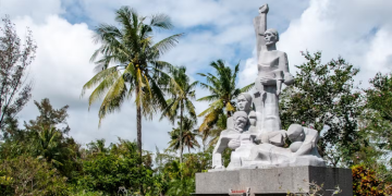 A Sculpture Commemorating The 1968 My Lai Massacre In Vietnam.