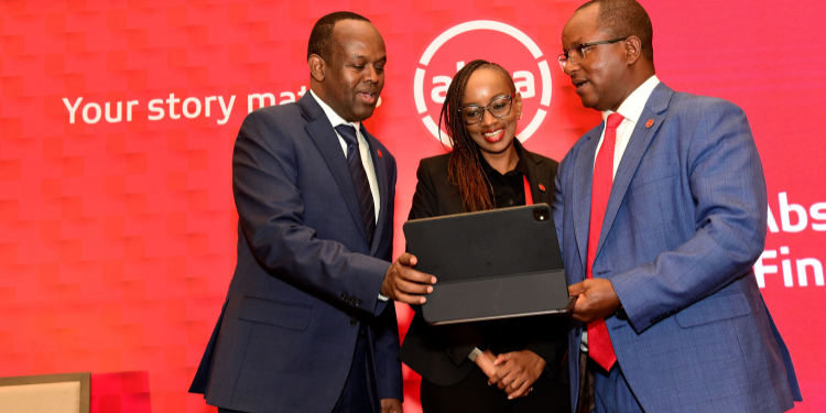 Absa Bank Kenya Revenue Drops In First Half Of 2025 Absa Bank Kenya Ceo Abdi Mohamed, Marketing And Corporate Affairs Director Mwihaki Wachira And Chief Finance Officer Yusuf Omari