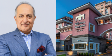A Photo Collage Of Adil Popat And Villa Rosa Kempinski. Photo/Simba Corporation.