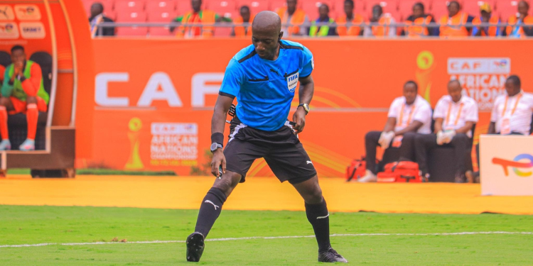 Story Of Vincent Kabore, Referee Who Officiated Kenya Vs Morocco Match Vincent Kabore During The Chan 2024 Match Between Harambee Stars And Morocco At Kasarani Stadium. Photo/Caf.