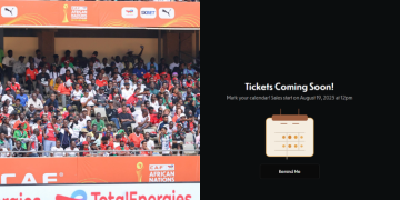A Photo Collage Of Footballs Fans During A Chan Match At Kasarani Stadium And Chan Tickets Portal. Photo/Pcs/Caf.