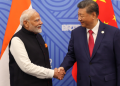 Chinese President Xi Jinping With Prime Minister Of India Narendra Modi On The Sidelines Of The Kazan Brics Summit On October 23, 2024. Photo/Modi X. China, India
