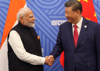 Chinese President Xi Jinping With Prime Minister Of India Narendra Modi On The Sidelines Of The Kazan Brics Summit On October 23, 2024. Photo/Modi X. China, India