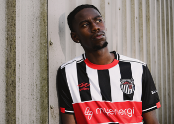 Grimsby Town And Harambee Stars Midfielder Clarke Oduor. Photo/Grimsby Town.