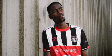 Grimsby Town And Harambee Stars Midfielder Clarke Oduor. Photo/Grimsby Town.
