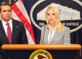 Deputy Attorney General Todd Blanche And Attorney General Pamela Bondi In Past Address.
