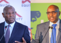 A Side-By-Side Photo Of Equity Group Managing Director And Ceo Dr. James Mwangi And Kcb Group Ceo, Paul Russo. Photo/Equity Bank/Kcb.