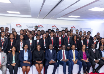 The Equity Group Leadership Led By Equity Group Foundation Executive Chairman, Dr. James Mwangi (Centre) Together With A Section Of The Equity Leaders Program (Elp) Scholars
