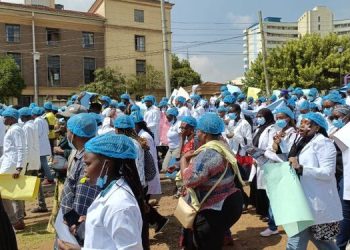 Kenyan Doctors During A Past Countrywide Strike.