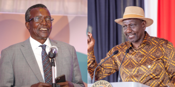 A Photo Collage Of President William Ruto And Former Chief Justice David Maraga During A Past Event. Photo/Maraga X/Pcs.