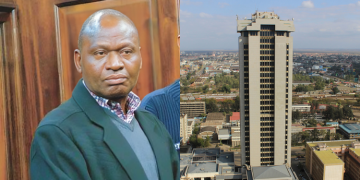 A Photo Collage Of Engineer James Mugoya And Times Towers In Nairobi Cbd. Photo/Nmg/Triad Architects.