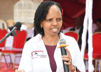 Kuccps Ceo Dr. Agnes Mercy Wahome Speaking At A Past Function. Photo/Kuccps.