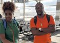 Samuel Kangethe And His Sister Elizabeth Wait To Board Their Flight.
