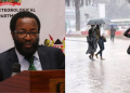 A Photo Collage Of Kenya Meteorological Department’s Director-General David Gikungu And Past Rainfall Incident In Nairobi, Kenya. Photo/Handout/Kna. Weather