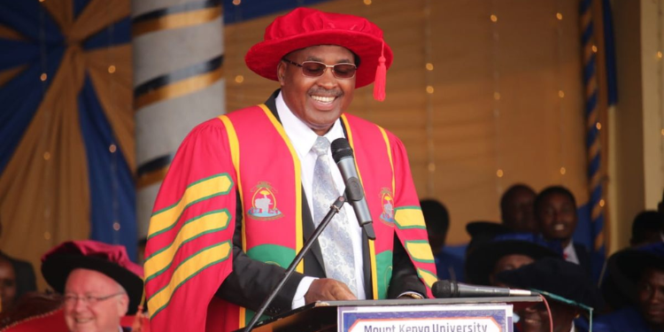 Meet The Businessman Who Bought Union Towers From Mwai Kibaki Mku Founder Prof Simon Gicharu At Graduation Ceremony. Photo/Simon Gicharu X. Union Towers