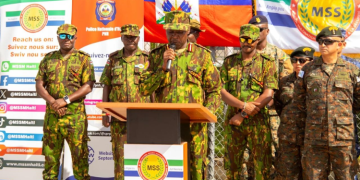 Mss Commander Godfrey Otunge During A Past Press Conference In Haiti. Photo/Pcs.