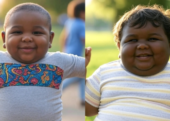 Photos Of Two Obesity Children. Photo/Grok.