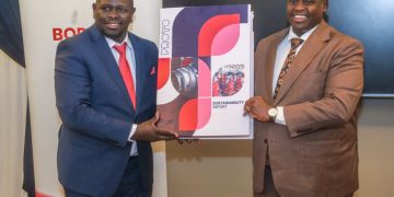 Epra Director-General Daniel Kiptoo (Left) With Proto Energy Ceo Joel Kamau (Right) During The Launch Of The Company’s 2025 Sustainability Report In Nairobi.