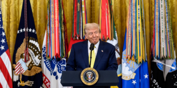 President Donald Trump Honors Purple Heart Recipients At The White House In 2025. Photo/White House
