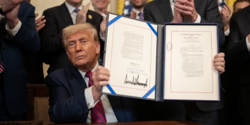 President Donald Trump Signing An Executive Order Into Law In 2025 Photo/White House