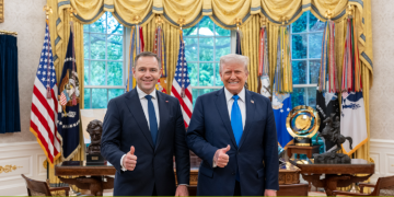 President Donald Trump Welcoming Polish Presidential Candidate Karol Nawrocki To The Oval Office In 2025 Photo/White House