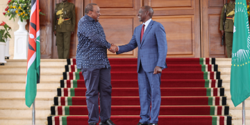 President William Ruto And Former President Uhuru Kenyatta, During The Joint Eac-Sadc Summit With The Panel Of Facilitators On The Security Situation In The Eastern Democratic Republic Of The Congo (Drc). Kalonzo