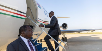 President William Samoei Ruto Boarding To Burundi To Attend The 23Rd Comesa Summit On October 31, 2024. Photo/Pcs.
