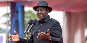 President William Ruto In Homa Bay County.
