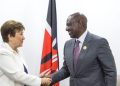 President William Ruto (Right) And Imf Managing Director Kristalina Georgieva Shake Hands In A Past Meeting. President William Ruto (Right) And Imf Managing Director Kristalina Georgieva Shake Hands In A Past Meeting. Photo/Pcs