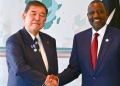 President William Ruto And Japan Prime Minister Shigeru Ishiba At Yokohama City. Photo/ Pcs