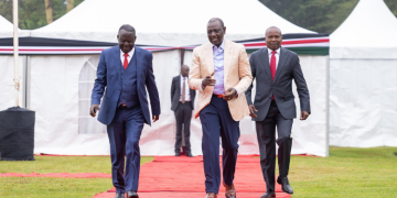 President William Ruto, Odm Leader Raila Odinga And Dp Kithure Kindiki Headed Towards Pg Meeting Venue