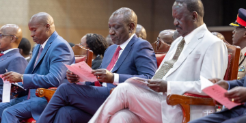 President William Ruto, Former Prime Minister Raila Odinga And Dp Kithure Kindiki, During The Marking Of The Katiba Day On August 27, 2025, At Kicc, Nairobi. Photo/Pcs. Nyanza, Odm