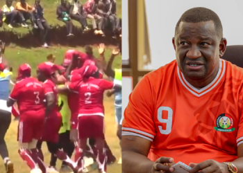 A Photo Collage Of Sports Cs Salim Mvurya And Grannies Players During The Tournament In Iten, Uasin Gishu County. Photo/Ministry Of Sport/Citizen Tv Screengrab.