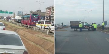 An Image Of Vehicles Stuck In A Traffic Jam On Thika Road On August 22, 2025.